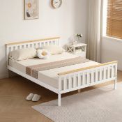 Boxed Fernleaf Shane Solid Wood Bed Kingsize (LOC: SR6.7.2-DE671 - 1LP)