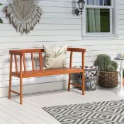Boxed Lily Manor Solid Wood Eucalyptus Outdoor Bench (LOC: SR6.7.2-DE680 - 1LP)