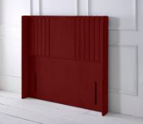 Boxed Florence Winged Plush Velvet 6ft Super King 50" Floor Standing Headboard - Burgundy (LOC: