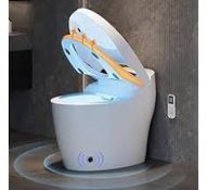 Boxed Homary Tankless Smart Toilet with Built-in Bidet, Full-Automatic Open/Close Lid Heated Seat