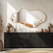 Boxed Irregular Metal Framed Wall Mirror, Asymmetrical Mirrors for Bathroom. RRP £219.99. (LOC: