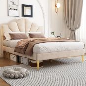 Boxed Fjorde Akershus Upholstered Bed Double (LOC: SR6.7.2-DE677 - MP)