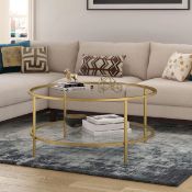 Boxed Four Leg Coffee Table with Storage (LOC: SR6.7.3-DE647 - 1LP)