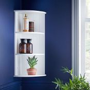 Boxed Holbrook White 2 Shelf Corner Unit (LOC: SR5(3.5)-LT1231 - 1LP)