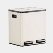 Boxed Matte Cream Double Bin - 30L (LOC: SR5(3.3)-LT1245 - 1LP)