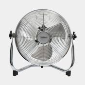 Boxed 12-inch Floor Fan – Chrome (LOC: SR5(4.4)-LT1212 - 1LP)