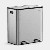 Boxed Stainless Steel Double Bin - 60L (LOC: SR5(3.4)-LT1240 - 1LP)