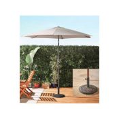 Boxed 2.7m Steel Garden Parasol - Grey (LOC: SR5(3.3)-LT1248 - 1LP)