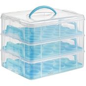 Boxed 36 PCs Cupcake Carrier with Handle - Blue (LOC: SR5(3.3)-LT1251 - 1LP)