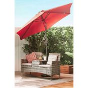 Boxed 2.7m Steel Garden Parasol - Orange (LOC: SR5(3.3)-LT1250 - 1LP)
