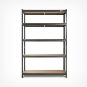 Boxed 5-Tier Metal Shelving Unit – Black (180 X 120 X 40cm) (LOC: SR5(4.4)-LT1210 - 1LP)