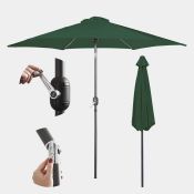 Boxed Dark Green 2.7m Steel Garden Parasol (LOC: SR5(3.2)-LT1254 - 1LP)