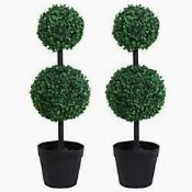Boxed Outsunny Artificial Tree 844-264V01 Green, Black 230 mm x 230 mm x 670 mm (LOC: SR7R-