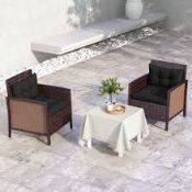 Boxed Outsunny 4pc Outdoor Seat Cushion for Patio Furniture, Black (LOC: SR7R-DE1216 - 1LP)