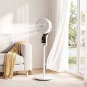 Boxed HOMCOM Silent Pedestal Fan - White - 824-131V70WT (LOC: SR7R-DE1213 - 1LP)