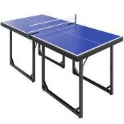 Boxed HOMCOM 6ft Table Tennis Table, Ping Pong Table with Net, Foldable and Portable Ping Pong
