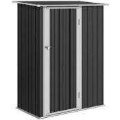 BoxedOutsunny Garden Shed, Outdoor Metal Shed with Sloped Roof, Lockable Door (LOC: SR7R-DE1226 -