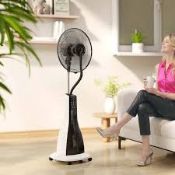 Boxed HOMCOM Spray Misting Pedestal Fan - 824-101V70MX (LOC: SR7R-DE1222 - 1P)