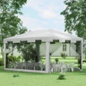 Boxed Outsunny Outdoor Party Tent Shelter 84C-022V03WT (LOC: SR7R-DE1224 - 1LP)