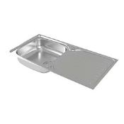 Carysil EA06 1 Bowl Stainless Steel Inset Kitchen Sink 965mm x 500mm (LOC: SR9(2.13)-OP713 - MP)