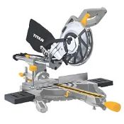 Titan TTB794MSW 210mm Electric Single-Bevel Sliding Mitre Saw 240V (LOC: SR9(2.16)-OP761 - MP)