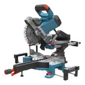 Erbauer 1400W 220-240V 216mm Corded Sliding double compound mitre saw ERB1073MSW (LOC: SR9(2.17)-