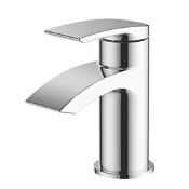 Boxed Wye Chrome 127mm Cloakroom Lever Mono Basin Mixer Tap With Clicker Waste (LOC: SR2.2.7-