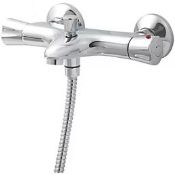 Boxed Rize Chrome 75mm Wall Mounted Dual Control Thermostatic Shower Mixer Tap (LOC: SR2.2.7-