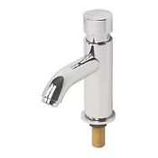 Boxed Chrome 171mm Self-Closing Mono Basin Pillar Tap (LOC: SR2.4.8-SH549 - SP)