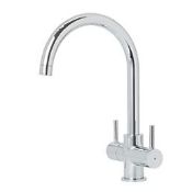 Boxed Trebbia Dual-Lever Mono Mixer Kitchen Tap Chrome (LOC: SR2.2.7-TP2307 - SP)