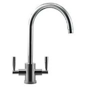 Boxed Franke Olympus Dual-Lever Mono Mixer Kitchen Tap Decor Steel. RRP £249.99. (LOC: SR2.2.7-