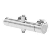 Boxed Swirl Rannell Exposed Dual Outlet Thermostatic Chrome Shower Mixer With Diverter RRP £129.