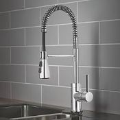 Boxed Seville Pull-Out Spray Mono Mixer Kitchen Tap Chrome (LOC: SR2.2.7-TP2309 - SP)