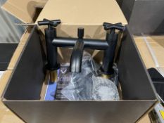 BRAND NEW VURTU Noir Bath Shower Mixer With Handset, 1/4 Turn, High/ Low Water Pressure, 280(H) x