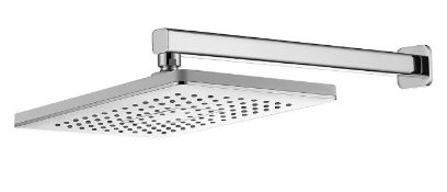 2 X BRAND NEW VURTU Hunsdon Square Fixed Shower Head, 101(H) x 200(W), Chrome, 991110 RRP £130 EACH.