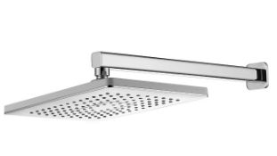 2 X BRAND NEW VURTU Hunsdon Square Fixed Shower Head, 101(H) x 200(W), Chrome, 991110 RRP £130 EACH.