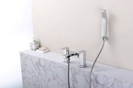 BRAND NEW VURTU Blade Bath Shower Mixer, 1/4 Turn, Dual Lever Ceramic Disc, High/ Low Water