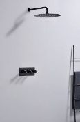 BRAND NEW VURTU Noir Concealed Thermostatic Triple VERTICAL Valve, High/ Low Water Pressure, 350(