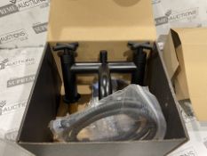 BRAND NEW VURTU Noir Bath Shower Mixer With Handset, 1/4 Turn, High/ Low Water Pressure, 280(H) x