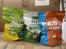 140 X BRAND NEW PEST CONTROL POUCHES FOR SMALL RODENTS INCLUDING SPIDERS, COCKROACHES, ETC (