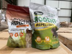 140 X BRAND NEW SMALL RODENT REPELLENT POUCHES KEEP MICE OUT (PACKAGING MAY VARY) (LOC: 44.3-