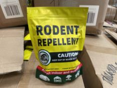 140 X BRAND NEW RODENT REPELLENT POUCHES KEEP RODENT AWAY MADE WITH ESSENTIAL OILS (LOC: 44.8-AA9751