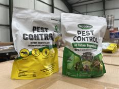 140 X BRAND NEW PEST CONTROL POUCHES FOR SMALL RODENTS INCLUDING SPIDERS, COCKROACHES, ETC (