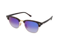 NEW & PACKAGED RAY-BAN Clubmaster Flash Sunglasses - TORTOISE WITH BLUE MIRROR LENSES. RRP £174. (