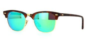 TRADE LOT TO CONTAIN 4x NEW & PACKAGED RAY-BAN Clubmaster Flash Sunglasses - TORTOISE WITH GREEN