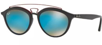 NEW & PACKAGED RAY-BAN New Gatsby II Sunglasses - BLACK WITH GREY MIRROR GREEN LENSES. RRP £174. (