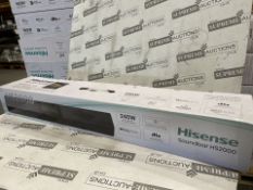 BOXED REFURBISHED HISENSE HS2000 2.1 Compact Sound Bar with DTS Virtual:X RRP £99, Give your TV