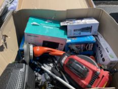 LARGE BOX PALLET TO CONTAIN A QUANTITY OF ASSORTED GOODS FROM A MAJOR DIY SUPPLIER INCLUDING HISENSE