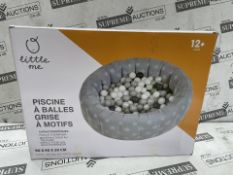 12 X BRAND NEW LITTLE ME SOFT BABY BALL PIT POOLS ROUND SOFT PLAY 90 X 90 X 30CM RRP £26 EACH (