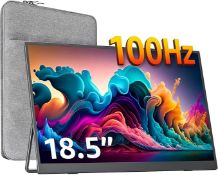 Boxed cocopar Portable Monitor 18.5 Inch 1080P FHD 100Hz 120% sRGB Travel Monitor with Speaker
